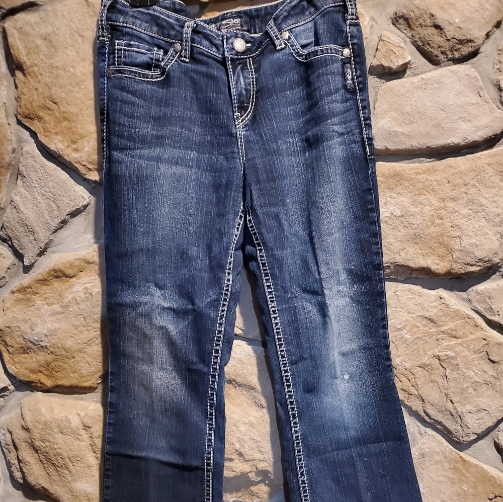 Silver Suki High Slim Boot size W31/L31